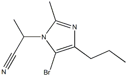 5-Bromo-1-(1-cyanoethyl)-2-methyl-4-propyl-1H-imidazole,,结构式