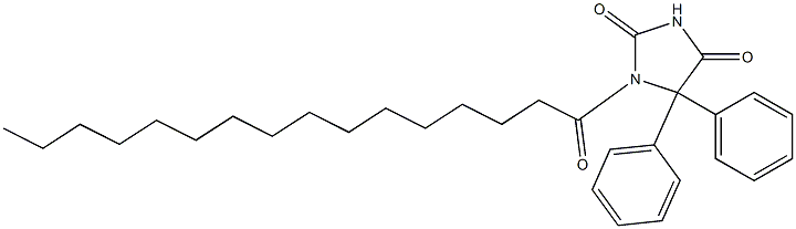 1-Palmitoyl-5,5-diphenylhydantoin Structure