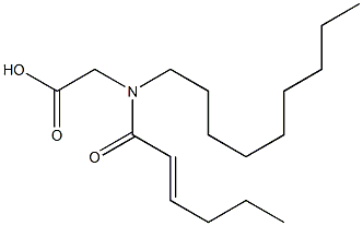 N-(2-Hexenoyl)-N-nonylglycine Structure