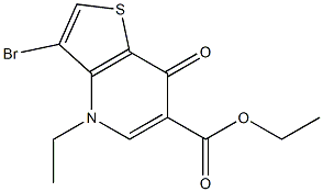 3-Bromo-4-ethyl-7-oxothieno[3,2-b]pyridine-6-carboxylic acid ethyl ester Struktur