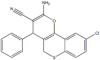 2-Amino-4-[phenyl]-9-chloro-4H,5H-[1]benzothiopyrano[4,3-b]pyran-3-carbonitrile