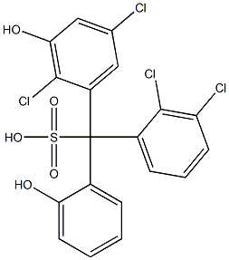 (2,3-Dichlorophenyl)(2,5-dichloro-3-hydroxyphenyl)(2-hydroxyphenyl)methanesulfonic acid,,结构式