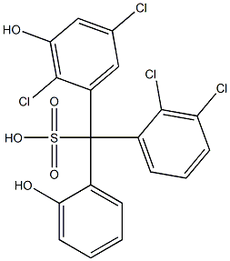 (2,3-Dichlorophenyl)(2,5-dichloro-3-hydroxyphenyl)(2-hydroxyphenyl)methanesulfonic acid Structure