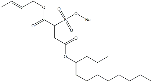 2-(Sodiosulfo)succinic acid 4-dodecyl 1-(2-butenyl) ester 结构式