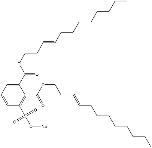 3-(Sodiosulfo)phthalic acid di(3-dodecenyl) ester 结构式