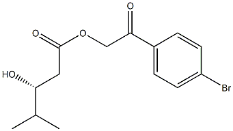 [R,(+)]-3-ヒドロキシ-4-メチル吉草酸p-ブロモフェナシル 化学構造式