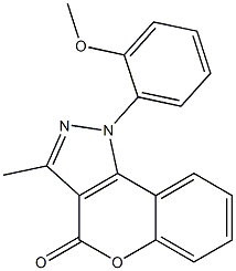 1-(2-Methoxyphenyl)-3-methyl[1]benzopyrano[4,3-c]pyrazol-4(1H)-one Structure