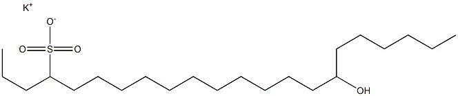 16-Hydroxydocosane-4-sulfonic acid potassium salt Structure