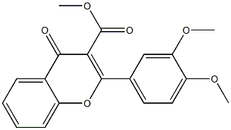 2-[3,4-Dimethoxyphenyl]-4-oxo-4H-1-benzopyran-3-carboxylic acid methyl ester,,结构式
