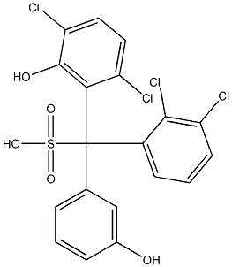 (2,3-Dichlorophenyl)(2,5-dichloro-6-hydroxyphenyl)(3-hydroxyphenyl)methanesulfonic acid Structure