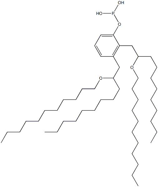 Phosphorous acid bis[2-(undecyloxy)undecyl]phenyl ester Structure