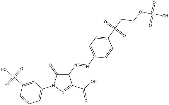 4,5-Dihydro-5-oxo-4-[[4-[[2-(sulfooxy)ethyl]sulfonyl]phenyl]azo]-1-(3-sulfophenyl)-1H-pyrazole-3-carboxylic acid Structure