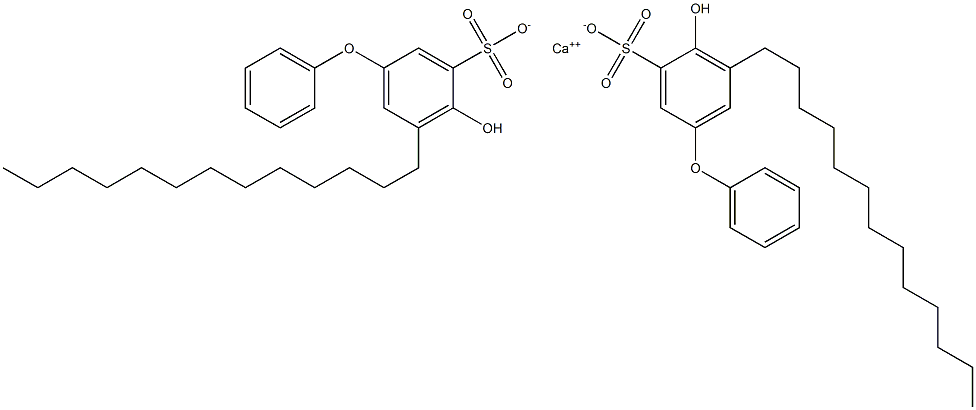 Bis(4-hydroxy-5-tridecyl[oxybisbenzene]-3-sulfonic acid)calcium salt Structure