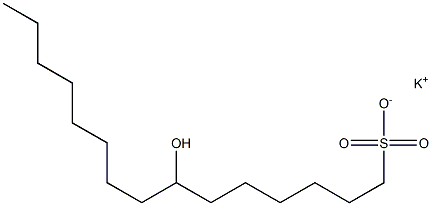 7-Hydroxypentadecane-1-sulfonic acid potassium salt 结构式