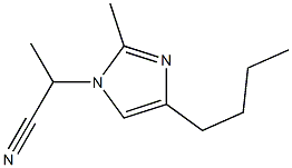 4-Butyl-1-(1-cyanoethyl)-2-methyl-1H-imidazole,,结构式