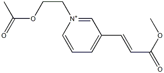 3-(2-Methoxycarbonylethenyl)-1-(2-acetyloxyethyl)pyridinium Structure