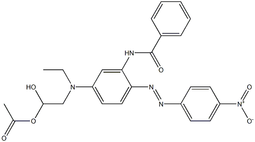 N-[5-[2-Acetoxyethyl(2-hydroxyethyl)amino]-2-(p-nitrophenylazo)phenyl]benzamide,,结构式