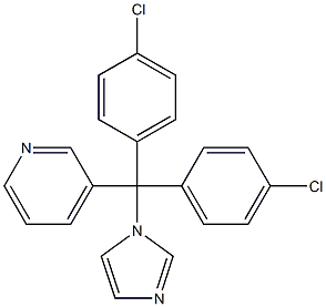 3-[Bis(4-chlorophenyl)(1H-imidazol-1-yl)methyl]pyridine 结构式