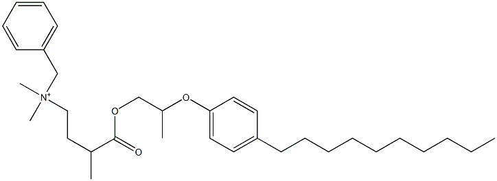 N,N-Dimethyl-N-benzyl-N-[3-[[2-(4-decylphenyloxy)propyl]oxycarbonyl]butyl]aminium Structure