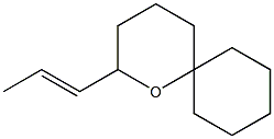 2-(1-Propenyl)-1-oxaspiro[5.5]undecane 结构式