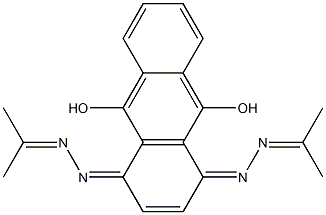 1,4-Bis(2-isopropylidenehydrazono)anthracene-9,10-diol,,结构式