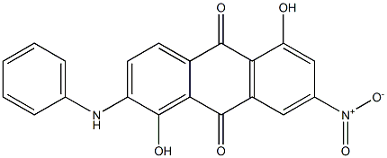 2-Anilino-1,5-dihydroxy-7-nitroanthraquinone Struktur