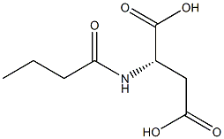 N-ブタノイル-L-アスパラギン酸 化学構造式