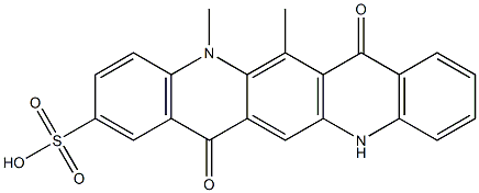 5,7,12,14-Tetrahydro-5,6-dimethyl-7,14-dioxoquino[2,3-b]acridine-2-sulfonic acid,,结构式