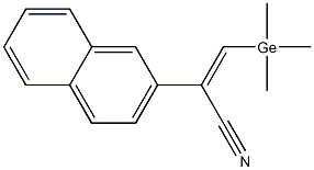 (Z)-2-(2-ナフチル)-3-(トリメチルゲルミル)プロペンニトリル 化学構造式