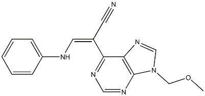 9-(Methoxymethyl)-6-[(E)-2-(phenylamino)-1-cyanoethenyl]-9H-purine|