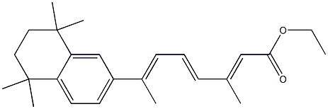 (2E,4E,6E)-7-[(5,6,7,8-Tetrahydro-5,5,8,8-tetramethylnaphthalen)-2-yl]-3-methyl-2,4,6-octatrienoic acid ethyl ester Struktur