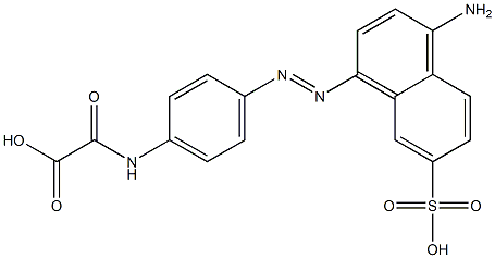 2-[[4-[(4-Amino-7-sulfo-1-naphtyl)azo]phenyl]amino]-2-oxoacetic acid Structure