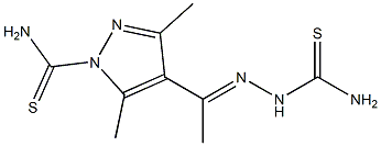 3,5-Dimethyl-4-[1-[2-[amino(thioxo)methyl]hydrazono]ethyl]-1H-pyrazole-1-carbothioamide|