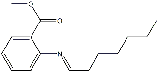 2-(Heptylideneamino)benzoic acid methyl ester,,结构式