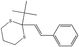 2-tert-Butyl-2-(2-phenylethenyl)-1,3-dithiane Struktur