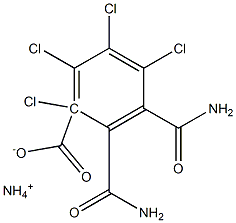 3,4,5,6-Tetrachlorophthalamidic acid ammonium salt 结构式