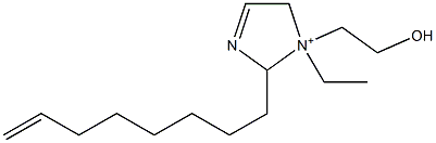1-Ethyl-1-(2-hydroxyethyl)-2-(7-octenyl)-3-imidazoline-1-ium Struktur