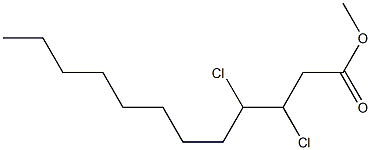 3,4-ジクロロラウリン酸メチル 化学構造式