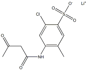 4-(Acetoacetylamino)-2-chloro-5-methylbenzenesulfonic acid lithium salt,,结构式