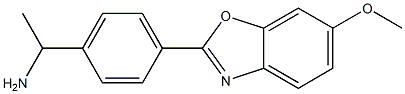 2-[4-(1-アミノエチル)フェニル]-6-メトキシベンゾオキサゾール 化学構造式