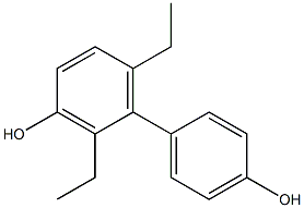 2,6-Diethyl-1,1'-biphenyl-3,4'-diol,,结构式