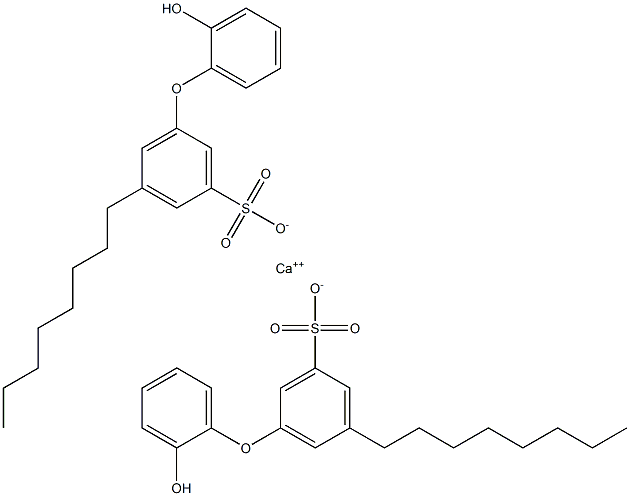 Bis(2'-hydroxy-5-octyl[oxybisbenzene]-3-sulfonic acid)calcium salt 结构式