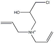 N,N-Diallyl-3-chloro-2-hydroxypropylaminium 结构式