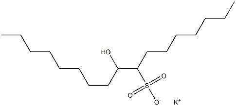 9-Hydroxyheptadecane-8-sulfonic acid potassium salt Structure