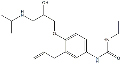 1-Ethyl-3-[3-(2-propenyl)-4-[2-hydroxy-3-[isopropylamino]propoxy]phenyl]urea Structure