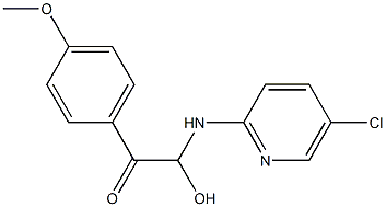 5-クロロ-2-[[2-(p-メトキシフェニル)-1-ヒドロキシ-2-オキソエチル]アミノ]ピリジン 化学構造式