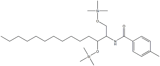 N-[1,3-ビス(トリメチルシリルオキシ)テトラデカン-2-イル]-4-メチルベンズアミド 化学構造式