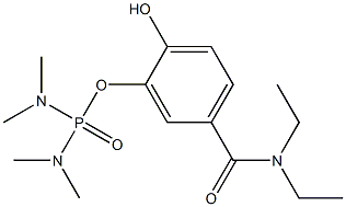 Di(dimethylamino)phosphinic acid (2-hydroxy-5-(diethylaminocarbonyl)phenyl) ester Structure