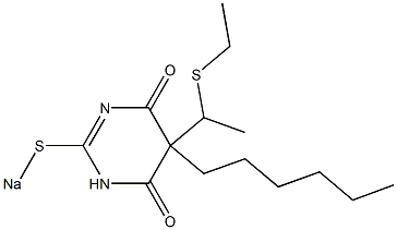 5-[1-(Ethylthio)ethyl]-5-hexyl-2-sodiothio-4,6(1H,5H)-pyrimidinedione