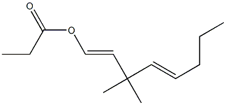 Propionic acid 3,3-dimethyl-1,4-octadienyl ester 结构式